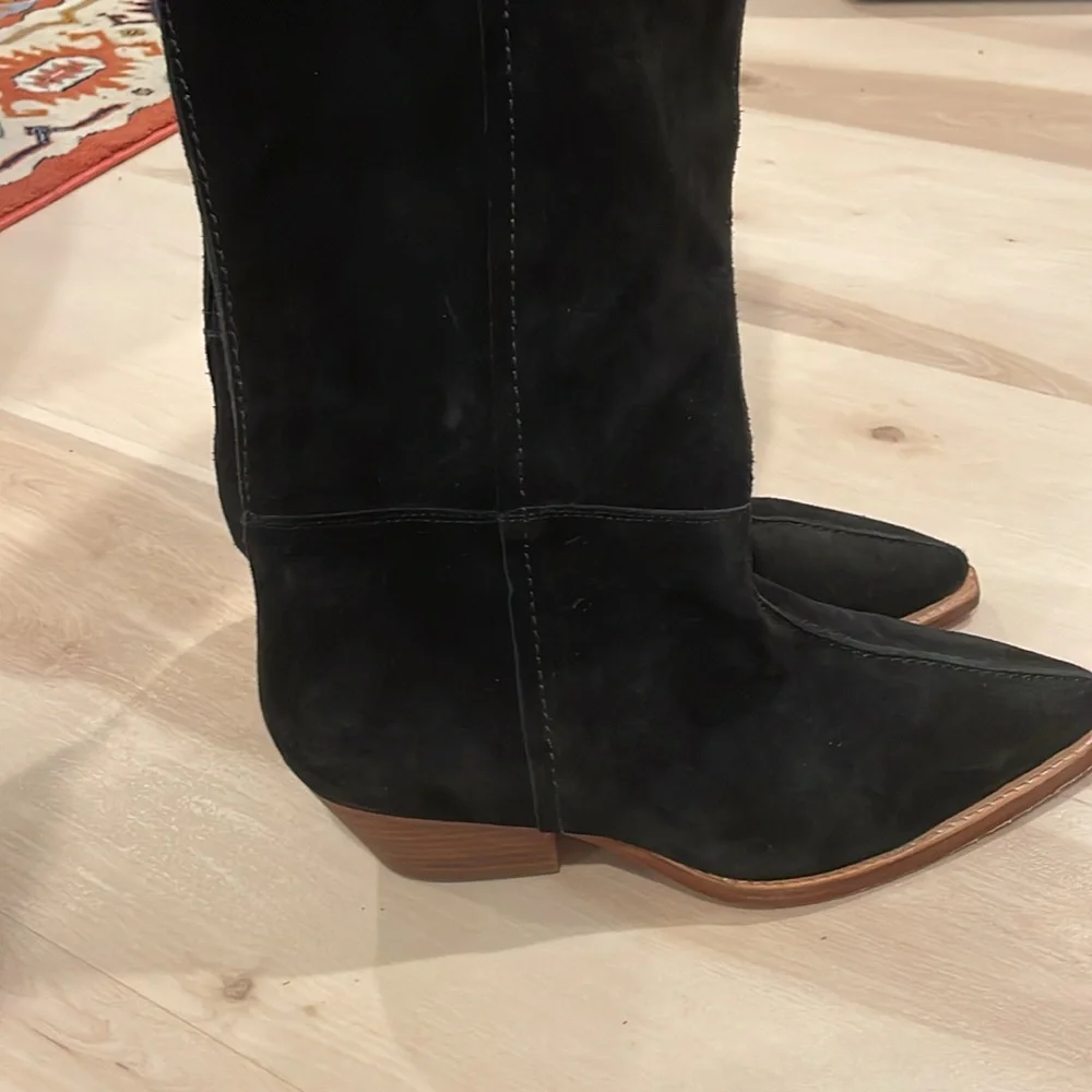 Free People Sway black genuine suede Low western inspired boots new 39 - Picture 8 of 12